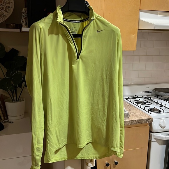 Package Deal 2 Nike running half zip size large neon yellow and black - Picture 7 of 12